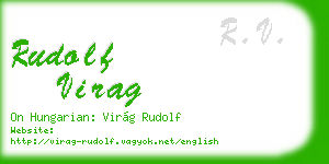rudolf virag business card